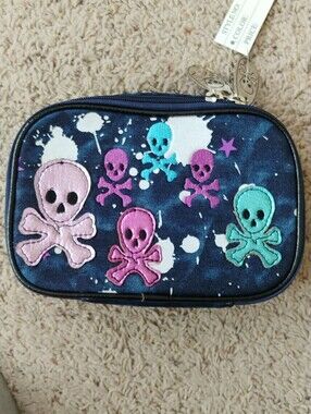 Blue Skull Pattern Canvas Bag & Free Gift